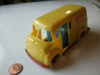 Vintage Plastic/metal Wyandotte Toy Sunshine Dairy Truck Friction Powered 1950 s 3