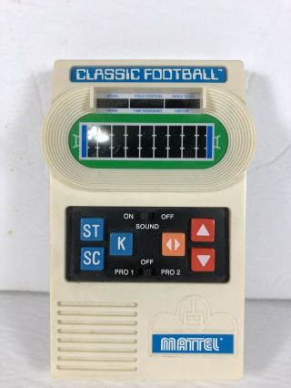 Vintage Mattell Classic Football Handheld Game 2000 Retro With Directions