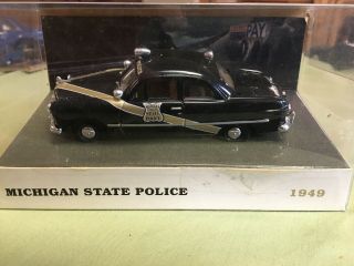 Michigan State Police Patrol Car 1949 Ford White Rose Collectible 1:43 Scale