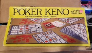 Poker Keno Board Game (1981) Whitman