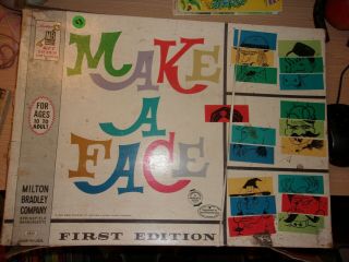Vintage 1960s Make A Face Game First Edition,  Complete