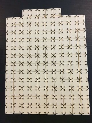 125 Plastic Tiles Replacement Parts For 1978 Pressman Quad - Ominos Game