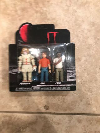 It Pennywise The Clown Stan & Mike Funko Action Figures Vinyl Container Has Wear