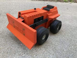 Vintage Ideal Mighty Mo Bulldozer 1973 Friction Motor Power Drive Toy Corp
