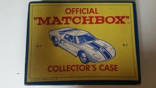Vintage 1966 Official Matchbox Collector Car Carry Case No.  41 Holds 48 Cars