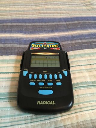 Radica Solitaire Klondike Vegas Handheld Travel Game Model 3620 Flip Top Cover