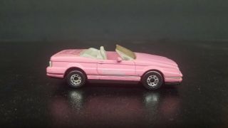 1987 Matchbox Cadillac Allante Convertible Pink With Gray Interior Mary Kay
