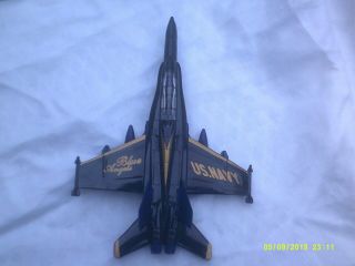 Blue Angels Us Navy Diecast Plane Airplane 9 In Pull Back Toy Fighter Jet