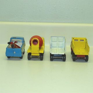 Vtg Mini Tonka Dump Garbage Cement & Wrecker Trucks,  Pressed Steel Toy Vehicles 4