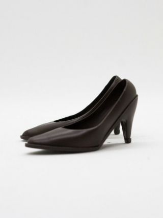 Brown Medium Heel Shoes Custom Female 1/6 Scale Triad Toys Phicen Cy Girl