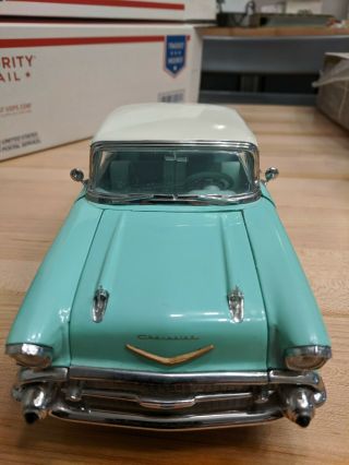 ERTL 1/18 1957 Chevy Bel Air Coupe SURF GREEN Car 7331 American Muscle 3