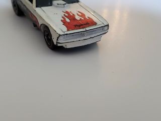 1971 Vintage Hotwheels REDLINE SNAKE II Funny Car White with Stickers 4