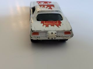 1971 Vintage Hotwheels REDLINE SNAKE II Funny Car White with Stickers 5