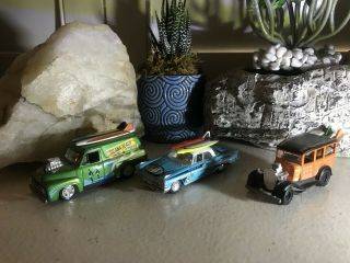 Hot Wheels Surfs Up Set With 3 Additional Loose Surfin Classics 5