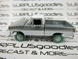 Greenlight 1:64 Loose Lifted 1972 Ford F - 100 Raw Green Machine W/green Tires