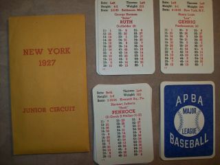 Apba Baseball Great Teams Of The Past 1927 York Yankees Complete