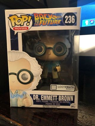 Funko Pop Back To The Future " Dr.  Emmett Brown " (lootcrate Exclusive) 236