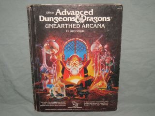Ad&d 1st Ed Hardback - Unearthed Arcana (hard To Find From 1985 And Fair, )