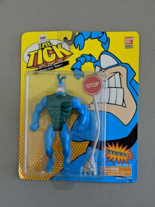 The Tick Blue/gre Action Figure Hurling Tick Series 2 New/sealed Bandai 1995