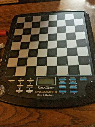EXCALIBUR KING MASTER III Electronic Chess & Checker Game Model 911E - 3 2