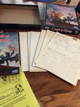 Ad&d Campaign Option Council Of Wyrms D&d Dungeons Dragons Rpg Tsr.  Boxed Set