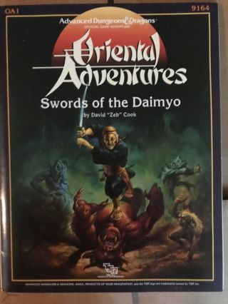 Advanced Dungeons And Dragons Oriental Adventures Swords Of The Daimyo