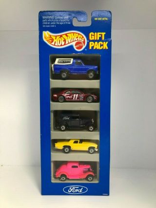 1993 Usa Import Hot Wheels 5 Pack Ford / Bronco Model A T - Bird Taurus Vgc