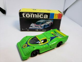 Tomy Tomica Made In Japan 71 Tomica 77 Bmw W/original Black Box
