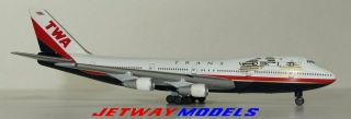 Used: 1:500 Herpa Trans World Airlines Boeing 747 - 100 Model Airplane 502504