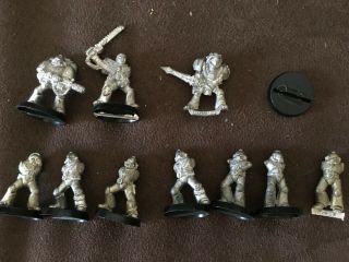 Warhammer 40k 40,  000 Metal Space Marines (missing Plastic Arms And Backpacks)