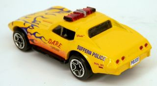 Matchbox 1974 - 1977 Chevrolet Corvette C3 Stingray Yellow DARE Police 1:61 Scale 2