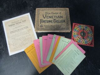 C1900 Parker Brother The Game Of Venetian Fortune Teller