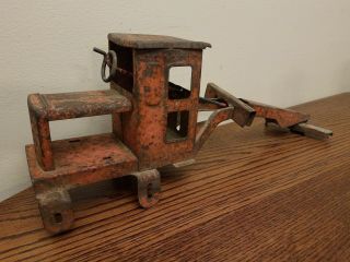 Vintage Orange Tonka State Hi - Way Dept Road Grader Pressed Steel Toy Parts/resto