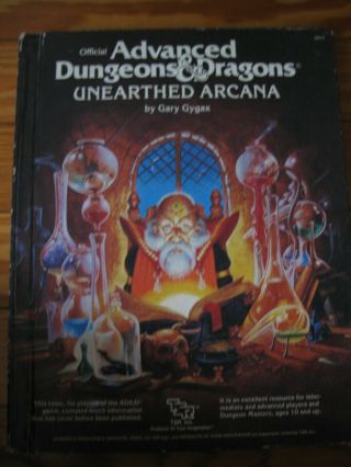 Tsr Ad&d Unearthed Arcana Hardcover.  (dungeons & Dragons) 1st Edition.
