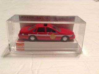 Busch Ho 1:87 Scale 46713 " Firechief " Chevrolet Caprice Emergency Squad Car