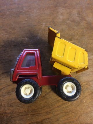 Vintage Buddy L Dump Truck Red And Yellow Pressed Steel Made In Japan Toy 1960’s