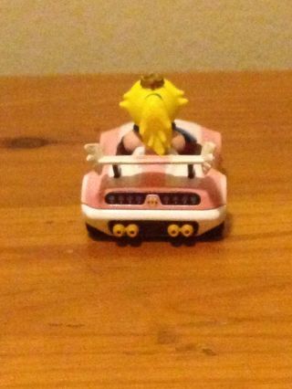 Nintendo Mario Kart Wii Wild Wing Peach Pull Back Action Pink White Car 3