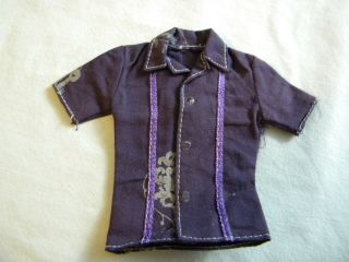 Custom 12 " 1:6 Scale Rock Star Beach Fashion Purple Shirt Accessory Part