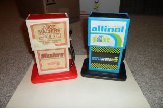 Hot Wheels Sizzlers Juice Machine & Cars Allinol Grand Prix Gas Pump By Mattel