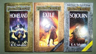 Forgotten Realms D&d Dark Elf Trilogy Pb Homeland / Exile /sojourn