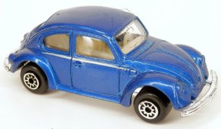 Classic Volkswagen Beetle Blue Vw Bug Mc Toy 1/64 Scale