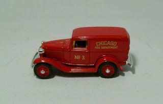 Ertl Chicago Fire Department 1932 Ford Panel Delivery Truck Die - Cast Metal Toy