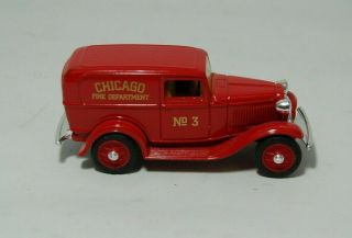 Ertl Chicago Fire Department 1932 Ford Panel Delivery Truck Die - cast Metal Toy 2