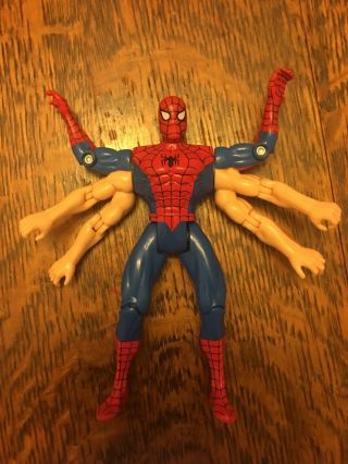 Spider - Man Animated Series Six Arm Spider - Man Action Figure Toy Biz 1995