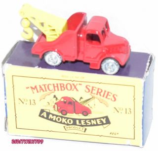 MATCHBOX 1955 A MOKO LESNEY MATCHBOX ORIGINALS WRECK TRUCK NO.  13 W, 3