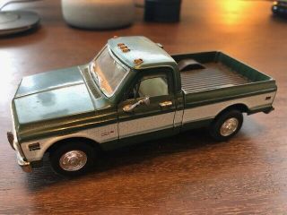 1972 Chevrolet Cheyenne Pickup Truck 1/32 Scale Chevy Welly Pull Back Green Wht