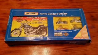 Complete 1994 Matchbox Harley Davidson Gift Set With 24 Vehicle Carry Case