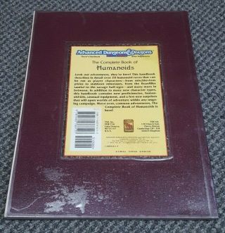 The Complete Book of Humanoids Advanced Dungeons & Dragons AD&D 2135 2
