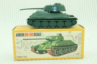 Airfix H0 - 00 Scale Soviet T34 Tank - Made In England - Boxed 2