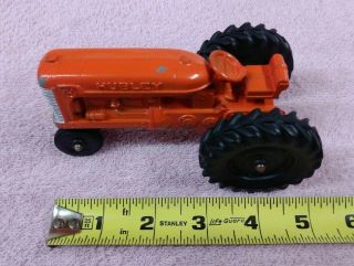 Vintage Diecast Metal Toy - Hubley - Kiddie Toy - Farm Tractor - Orange - 5 1/2 "